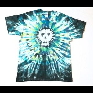 Gildan Custom Tie Dye Skull Shirt Size L
